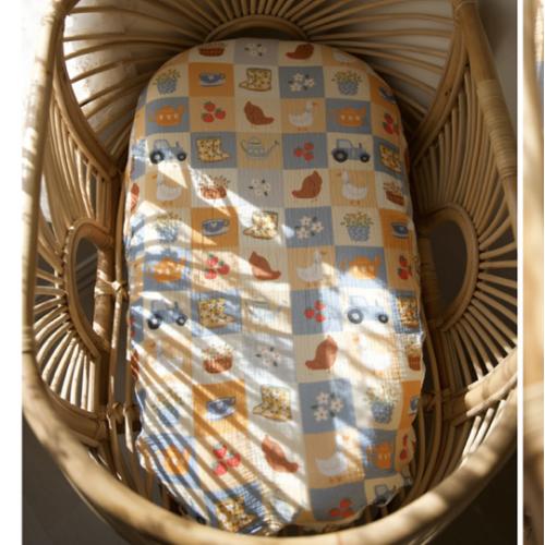 Organic Muslin Fitted Sheet - Bloom Barn – AEGI BLOOM