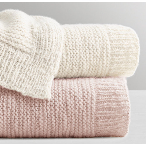 Knit Alpaca & Wool Stroller Blanket | RH Baby & Child