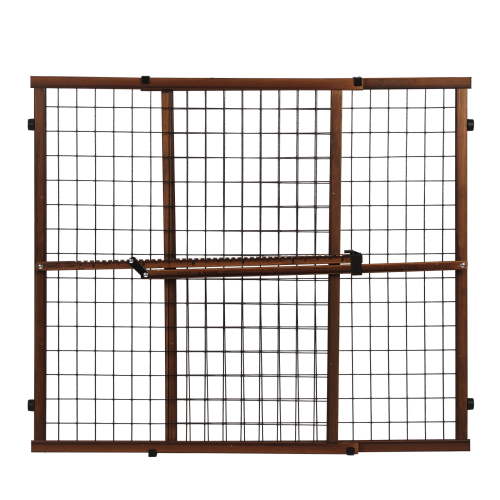 Evenflo Easy Safety Child Mounting Position & Lock Tall Wide Adjustable Baby Gate, Farmhouse Collection