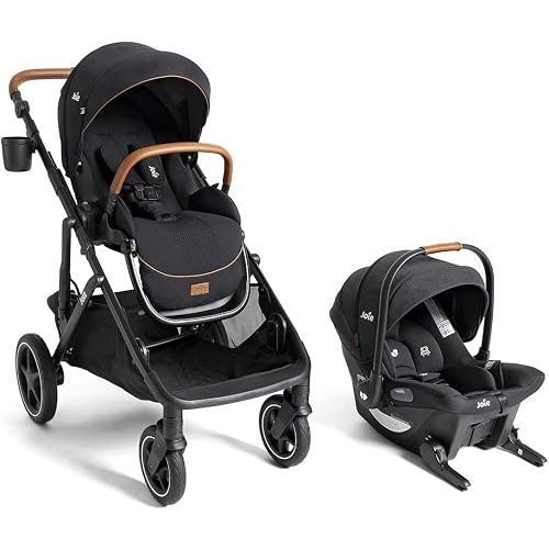 Joie Chive Single-to-Double Stroller & Mint Latch Car Seat Travel System