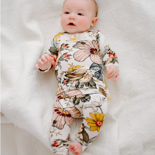 Finley Romper in Vintage Floral – Lila