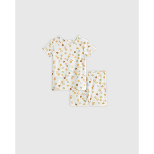 Bamboo Short Sleeve and Shorts Pajama Set in Yummy Donuts