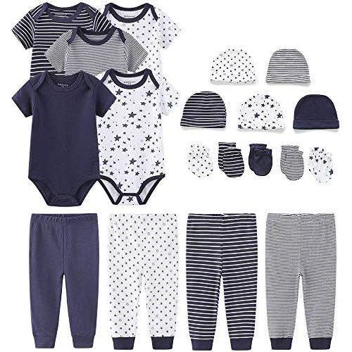 Kiddiezoom Newborn Baby Girl Boy Clothes Baby Outfits Pants Bodysuits Gifts Set Layette Set 0-3 Months