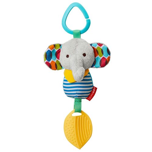 Skip Hop Bandana Buddies Baby Activity Chime & Teether Stroller Toy, Elephant, 3x2.5x7 Inch (Pack of 1)