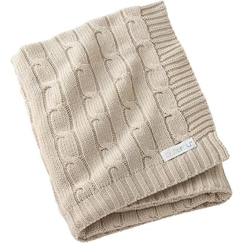Butterblu Sparrow Sweater Knit Blanket 100% cotton Baby Nursery, 30*40 Inch