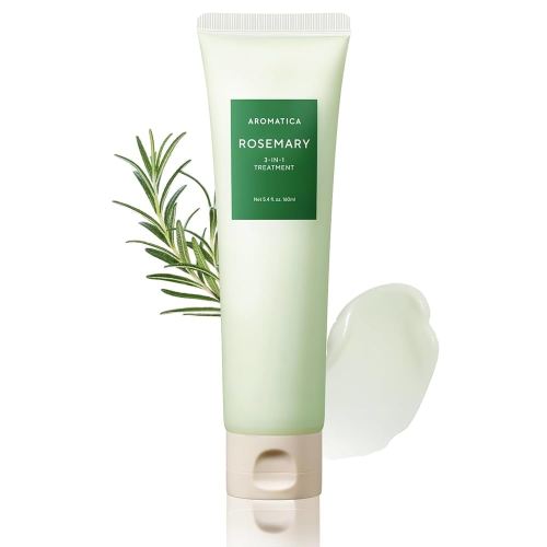 AROMATICA Rosemary 3-in-1 Hair Treatment – Nourishing & Moisturizing Hair Mask with Rosemary & Betaine, Cream Adds Shine & Softness, Deep Conditioner for Dry & Damaged Hair, Korean Hair Care 5.4 fl.oz