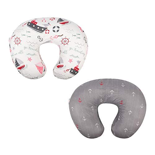 ALVABABY 2 Pack Pillow Cover Soft and Comfortable for Breastfeeding Moms Soft Fabric Fits Snug On Infant Nursing Pillows to Mothers While Breast Feeding 2UBZTW25