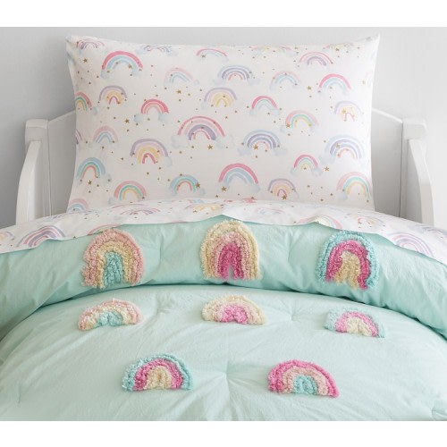 Candlewick Rainbow Toddler Comforter | Pottery Barn Kids