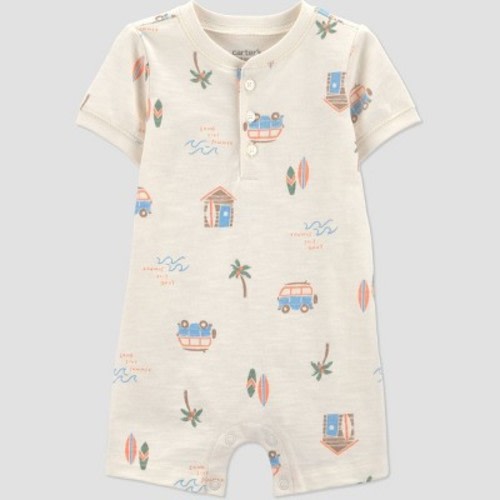 Carter's Just One You® Baby Boys' Van Graphic Romper - Cream 3M