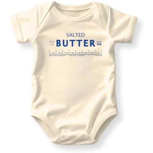 Salted Butter Baby Bodysuit, Butter Kids Tee