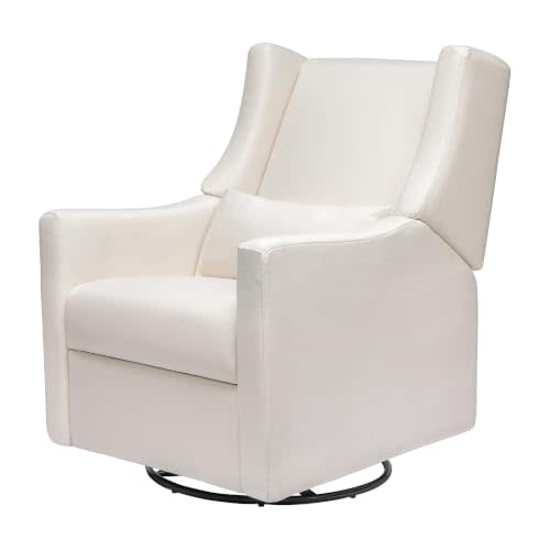 Babyletto Kiwi Electric Recliner Glider - Performance Cream Eco-Weave | GREENGUARD Gold & CertiPUR-US Certified - Water & Stain Resistant - Power Recliner Nursery Chair w/ USB Ports - 270° Swivel