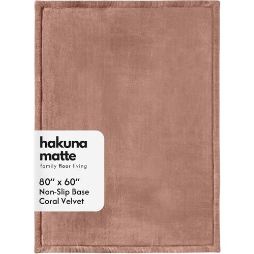 Hakuna Matte CloudSoft Baby Play Mat for Floor 60" x 80" Brown