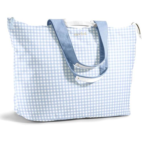 Fit & Fresh XL Beach Tote Bag for Women – XL Travel Tote with Zipper & Pockets, Oversized Canvas Pool Bag, Weekender Carry-On