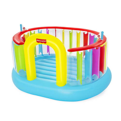 Fisher-Price Bestway Bouncetopia Multi-Color Child PVC Bouncer with Built-in Pump