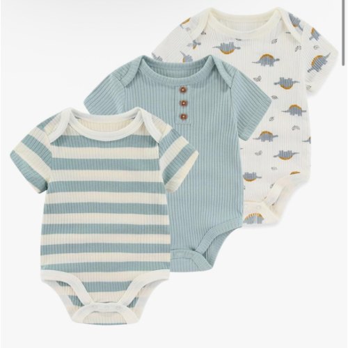 Baby Bodysuit Boy Girl Clothes Soft Newborn Infant Outfit Short Sleeve Romper