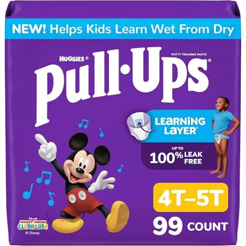 Pull-Ups Boys' Potty Training Pants, Size 4T-5T, 99 Count