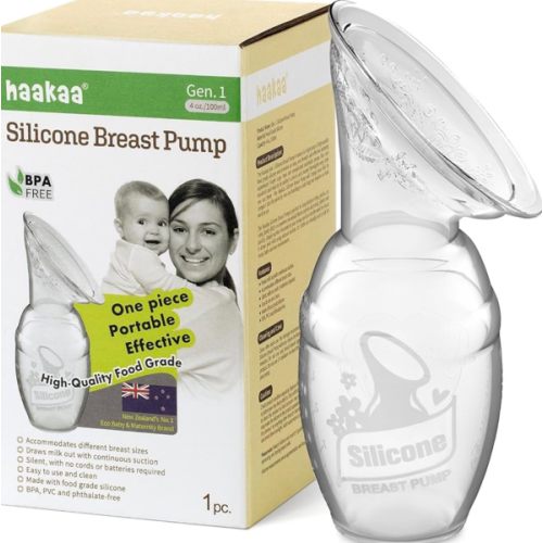 Amazon.com: haakaa Manual Breast Pump for Breastfeeding, Silicone, Clear 4oz/100ml