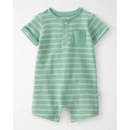 Baby Short-Sleeve Romper Made with Organic Cotton in Stripes - Little Planet | Carter's