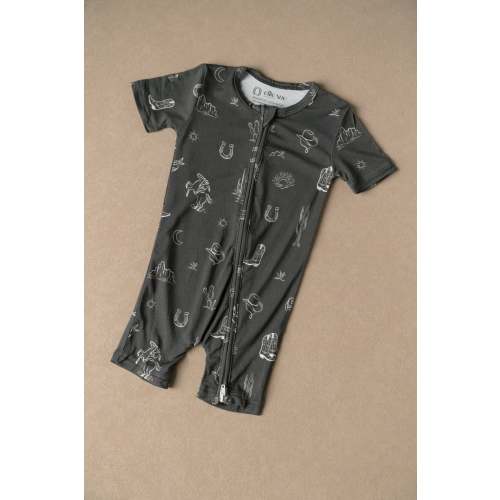 Western Shortie Zip Romper