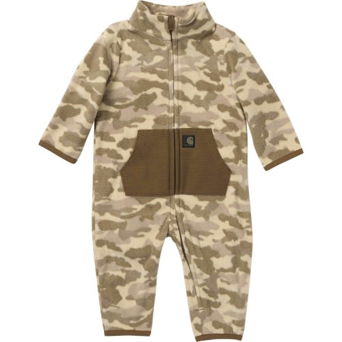 Boys' Long Sleeve Zip-Front Fleece Camo Coverall (Baby)