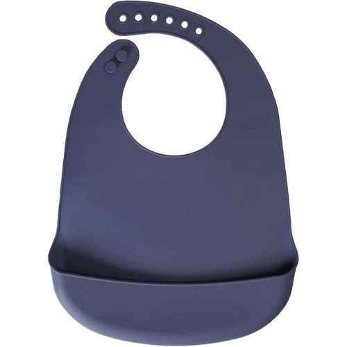 Silicone Bibs For Babies- BPA-Free Waterproof Bib With Pocket- Dishwasher Safe Feeding Bib With Food Catcher