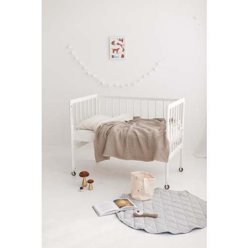 Beige Waffle Linen Baby Blanket