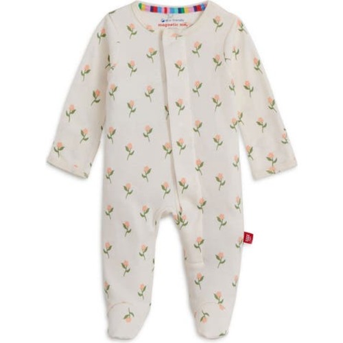 Floral Chicken Tender Magnetic Convertible Footie, Newborn