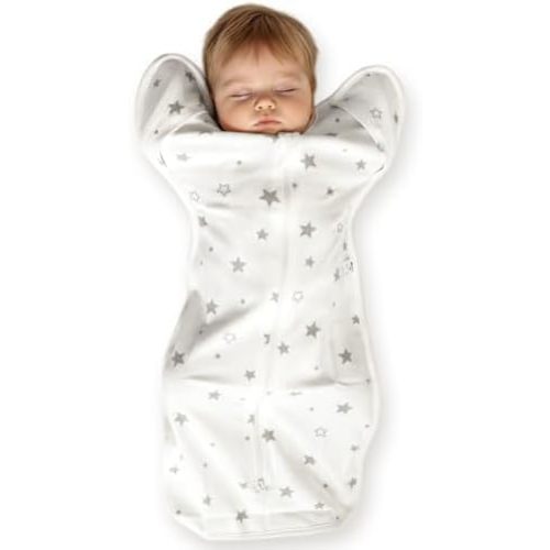 Newborn Swaddle Sack, IHDI Certified, Calms Startle Reflex, 100% Cotton Wearable Blanket, Newborn Essentials