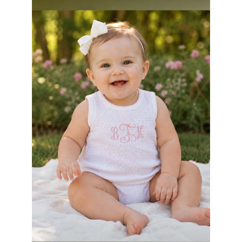 Paty Baby Girls Pink Diaper Set Monogrammed - Hiccups Children's Boutique