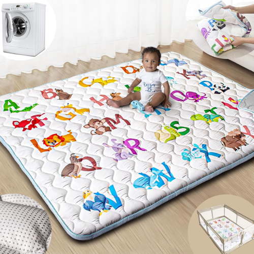 Walmart Black Friday Deals 2025 - Beavtaens Baby Play Mat for Floor, Fits 71x59 Playpen, Non-Slip, Soft for Infants, 0-4 Years (Animal)