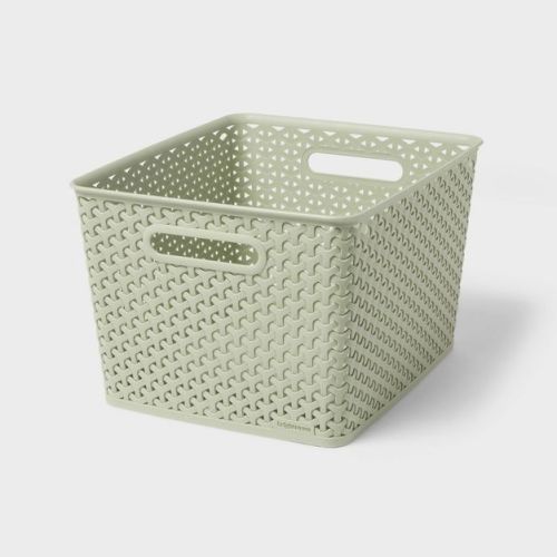 Y-Weave Large Decorative Storage Basket Green - Brightroom™