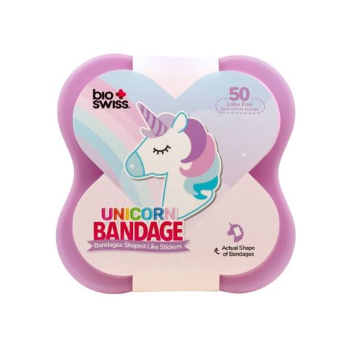 BioSwiss Unicorn Shaped Bandages - 50ct