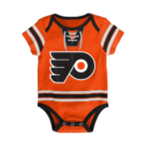 Philadelphia Philadelphia Flyers ORANGE Baby Hockey Pro Blank One Piece - 133416336