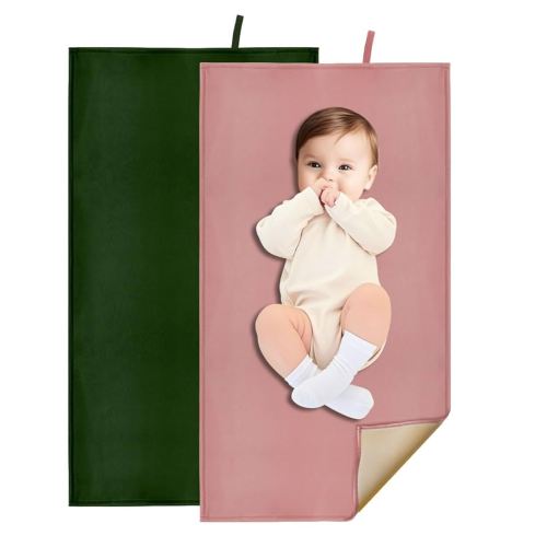 2 Pack Portable Diaper Changing Pad for Baby, Wipeable Baby Changing Mat for Travel or Home, Foldable Mat Fits Perfectly in Diaper Bag (67-09)