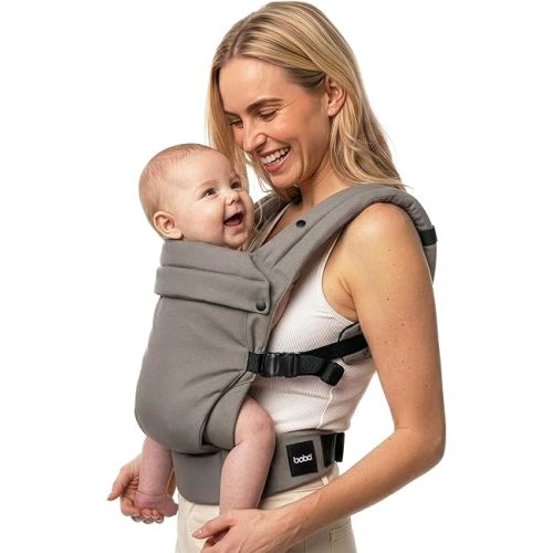 Boba Auri Cotton Baby Carrier Newborn to Toddler, 7-45 lbs, Gray