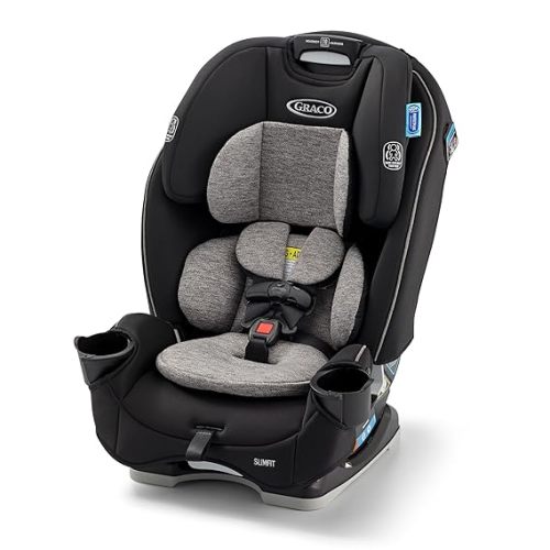 Graco Slimfit 3-in-1 Convertible Car Seat, Ultra-Space-Saving Design, Jarret, Suitable for Rear and Forward-Facing, Highback Booster Seat with 10-Position Headrest