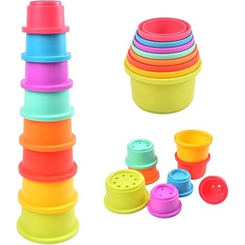 Baby Stacking Nesting Cups Toys, Baby Toys 6 to 12 Months, Montessori Toys for Toddler Gifts 1 Year Old (617-97)
