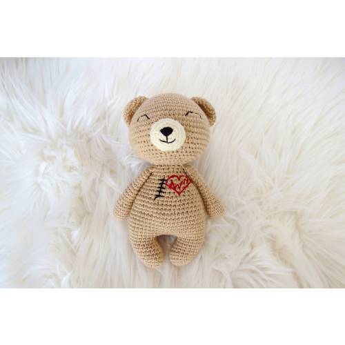 Heart Surgery Bear Scar Buddy Crochet Doll, Heart Warrior Stuffed animal CHD Awareness toy Custom scar location