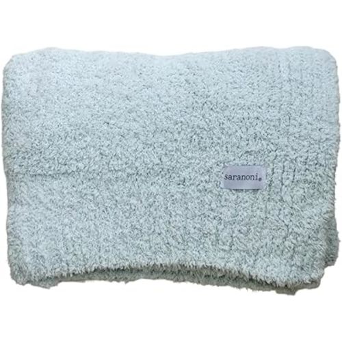 SARANONI Bamboni Baby Blanket | Luxury Plush Super Soft Blanket | Breathable Comfy Blankets for Kids and Teens | Sky Blue - 40" x 60"