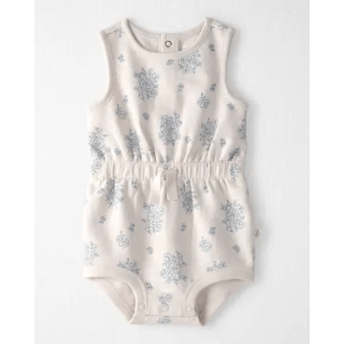 Baby Girl Organic Cotton Romper in Royal Bloom Print - Little Planet | Carter's