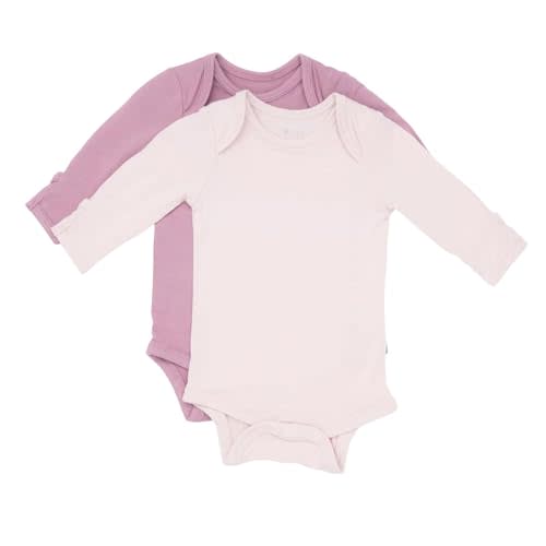 KYTE BABY Rayon made from Bamboo Long Sleeve Baby Bodysuits, 2-Pack