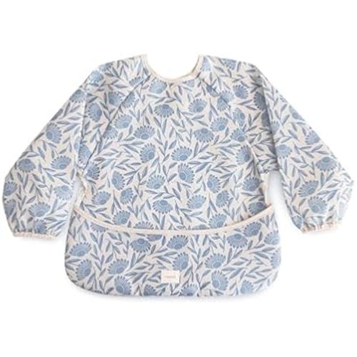 mushie Long Sleeve Baby Bib | Water Resistant Adjustable Fit