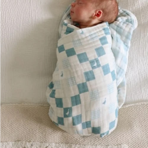 Grandma's Goose QUILTED 6 Layer Gauze Blanket