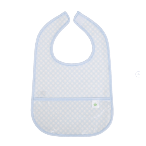 The Wipe It Bib, Blue Gingham - Apple of My Isla Bibs | Maisonette