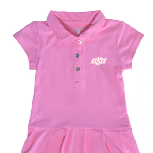 Oklahoma State Cowboys Baby Girls LIGHT PINK Caroline Onesie Short Sleeve Dress - 91971622