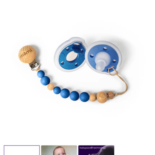 mōmi babypace pacifier gift set - lapis