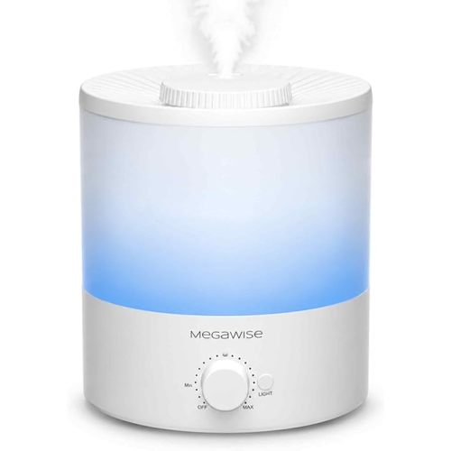 MEGAWISE 1.5L Cool Mist Humidifier, 24dB Quiet, Adjustable Mist