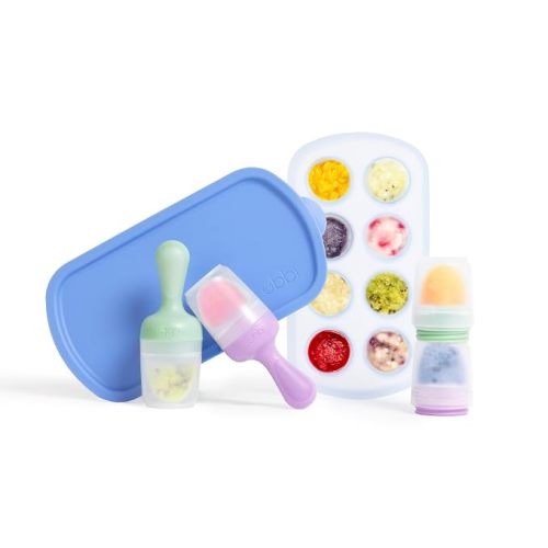 Ubbi Baby Food Feeder and Freezer Tray Set, Silicone Fresh Food Feeder