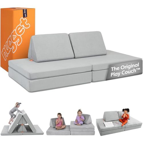 Nugget - The Original Play Couch for Kids - Modular Foam Children's Sofa for Playroom, Imagination, & Creative Open Ended Play - Washable & Convertible Playroom Furniture, Koala