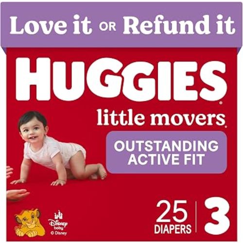 Huggies Little Movers Diapers Size 3, 25 Count